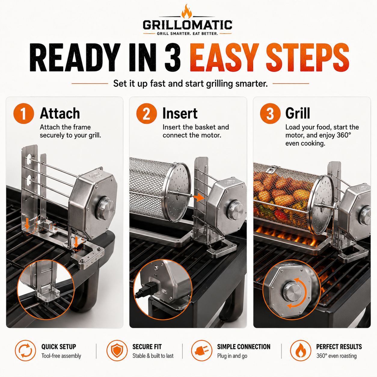 ๐๐๐๐๐ข๐๐ข๐๐ฅ ๐๐ซ๐๐ง๐ ๐๐ญ๐จ๐ซ๐โจ๐ฅ Automatic Rotating BBQ Grill Rack
