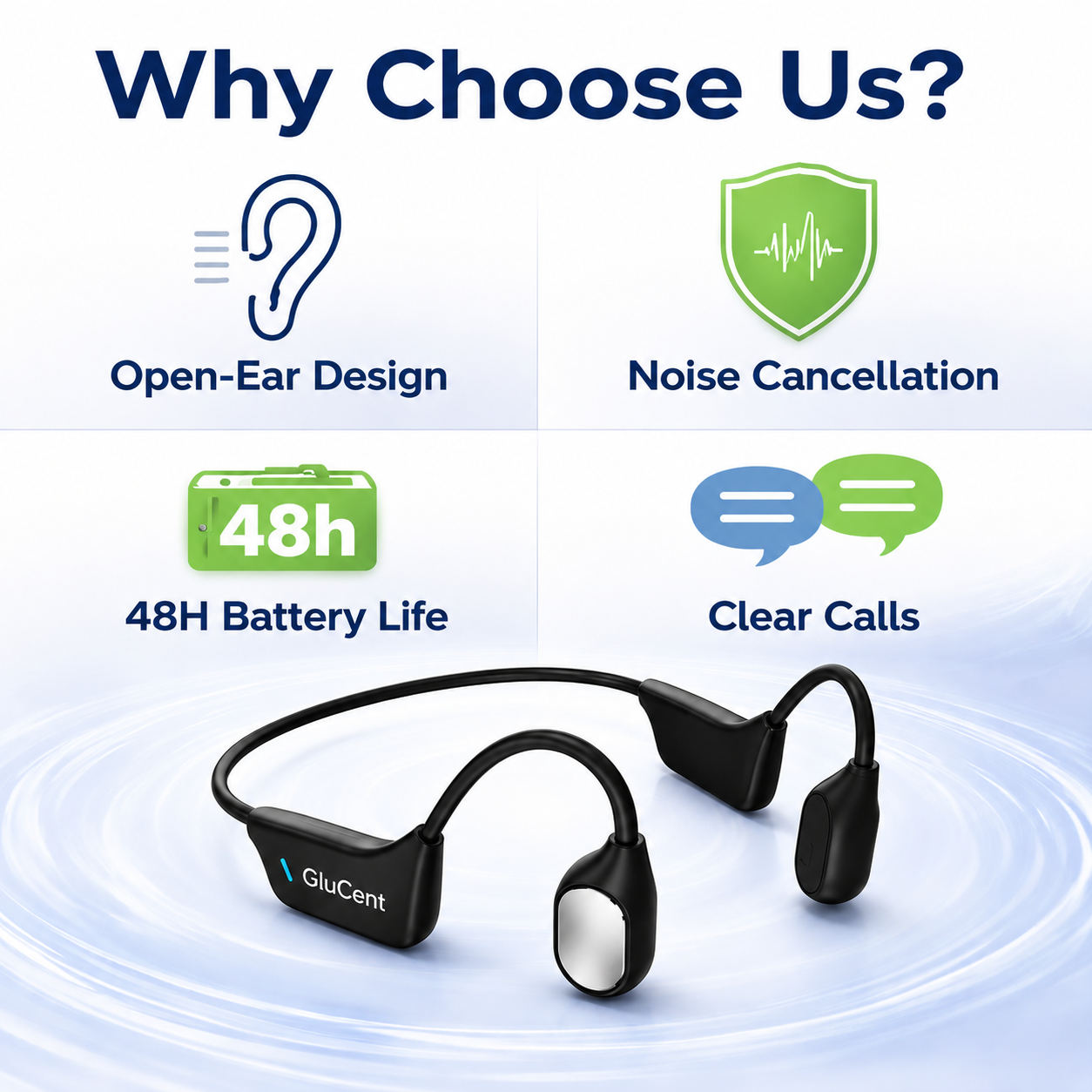 🎁𝐎𝐟𝐟𝐢𝐜𝐢𝐚𝐥 𝐁𝐫𝐚𝐧𝐝 𝐒𝐭𝐨𝐫𝐞✨GluCent®  Bone Conduction Smart Hearing Headphones （Mayo Clinic Recommended）